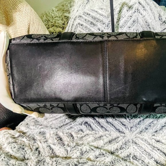 EUC - COACH PERRY BUSINESS TOTE IN SIGNATURE COATED CANVAS (F54799) - Picture 7 of 11